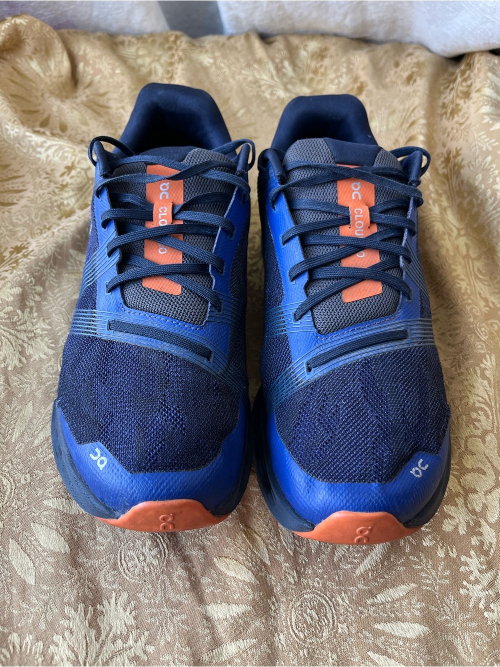 On Cloudgo Men's Running Shoes - Indigo/Ink Blue Orange - Size 9.5